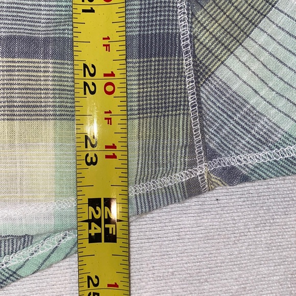 Columbia women’s pastel green and blue plaid long sleeve button down size M - Picture 2 of 8